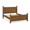 cama de matrimonio de madera maciza estilo rústico con cabecero y pie de cama marrón madera natural 200 cm x 160 cm x 110 cm