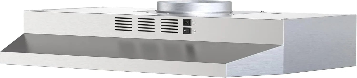 FIREGAS exaustor, 76 cm, capa de cozinha, aço inoxidável, ventilador de escape de 2 velocidades, filtro