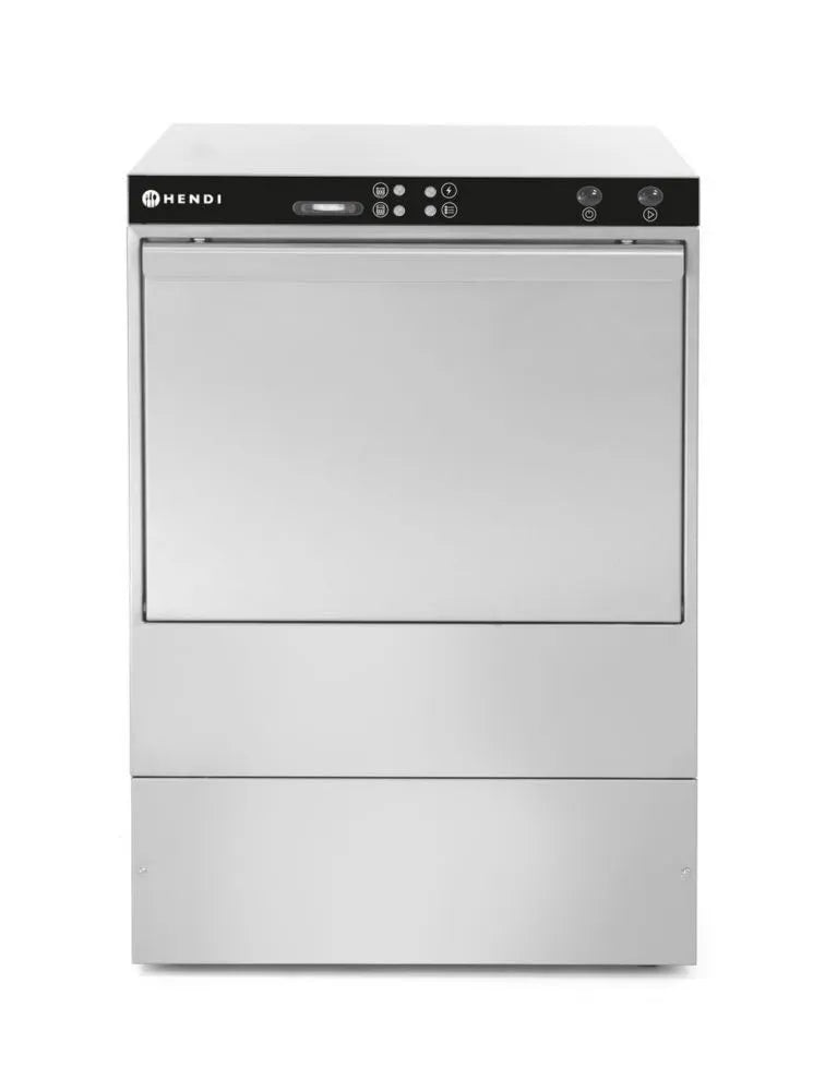 HENDI Máquina de lavar roupa, 50x50 cm, 6600 W, 400 V, industrial, aço inoxidável, 570x600x, 830mm, 400V, 6600W, com controlo eletrônico, placas de máquina de lavar roupa