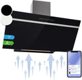 KLARSTEIN exaustor de sucção, 90cm, 585m3/h, classe energética A, capa de cozinha, iluminação LED, Wi-Fi, silencioso, iluminação LED, filtro de Hood