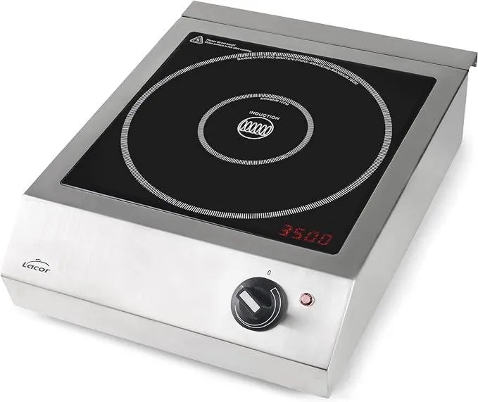 Suinga Placa de indução IPx3, 12 cm, 3500 W, mesa de cozinha de indução, portátil, profissional, aço inoxidável, 10 níveis de potência, sistema IPx3