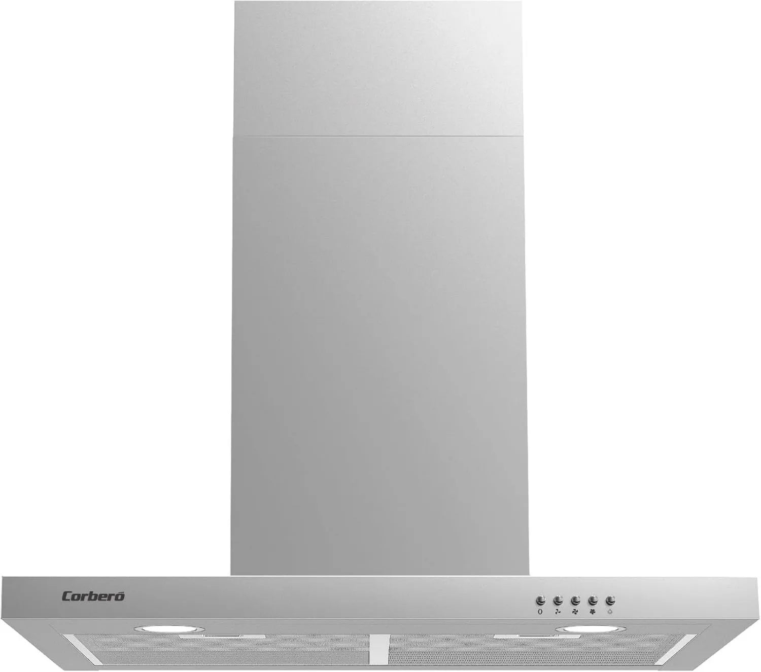 Corbero VOSTOK760x m3/h, 70 cm, 165 W, 647, 7 m3/h, capa de cozinha, 3 velocidades, aço inoxidável, 2 filtros de alumínio, Corberó - Hood