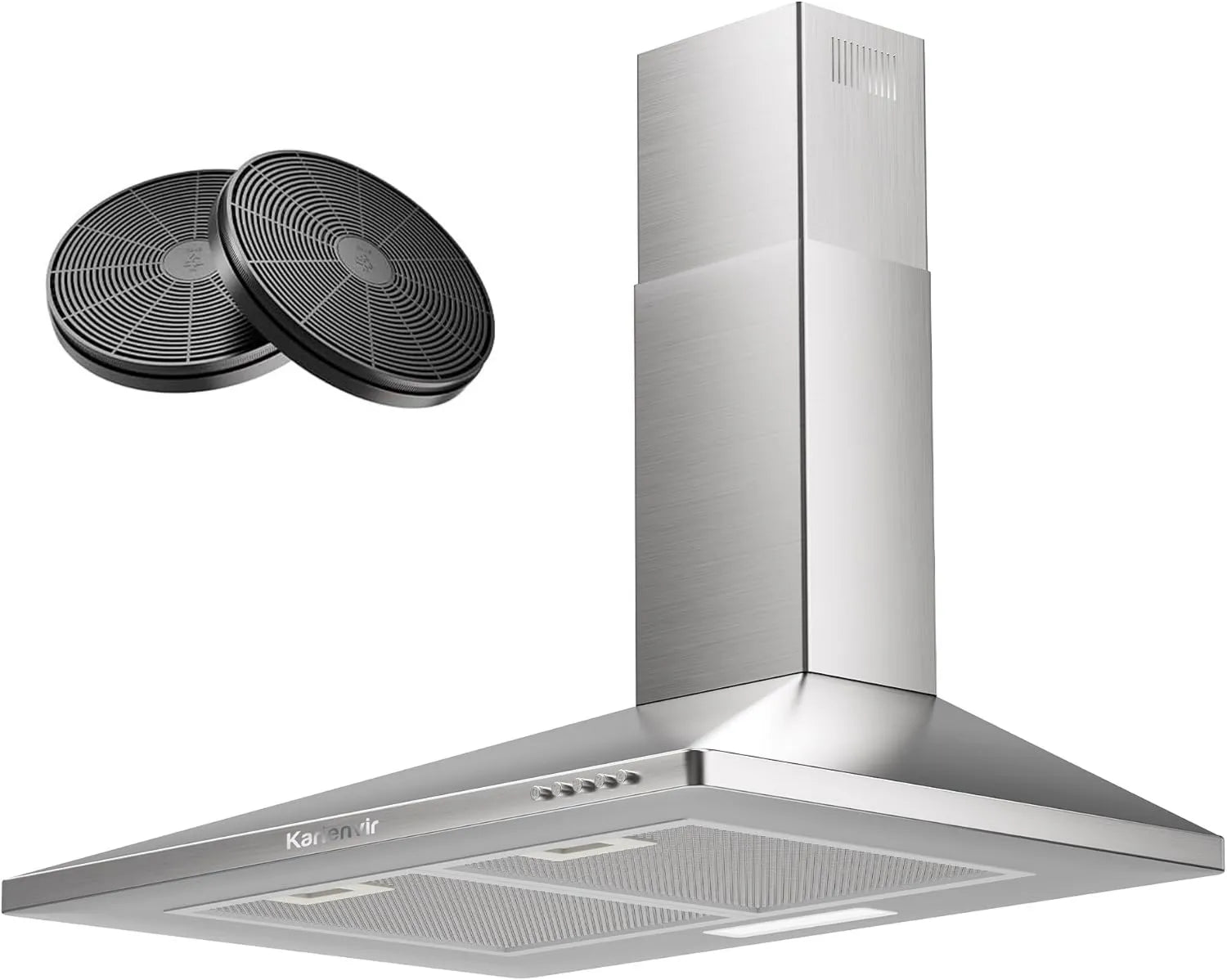 Karienvir exaustor m3/h, 60 cm, 300 m3/h, capa de cozinha, encastrado, LED