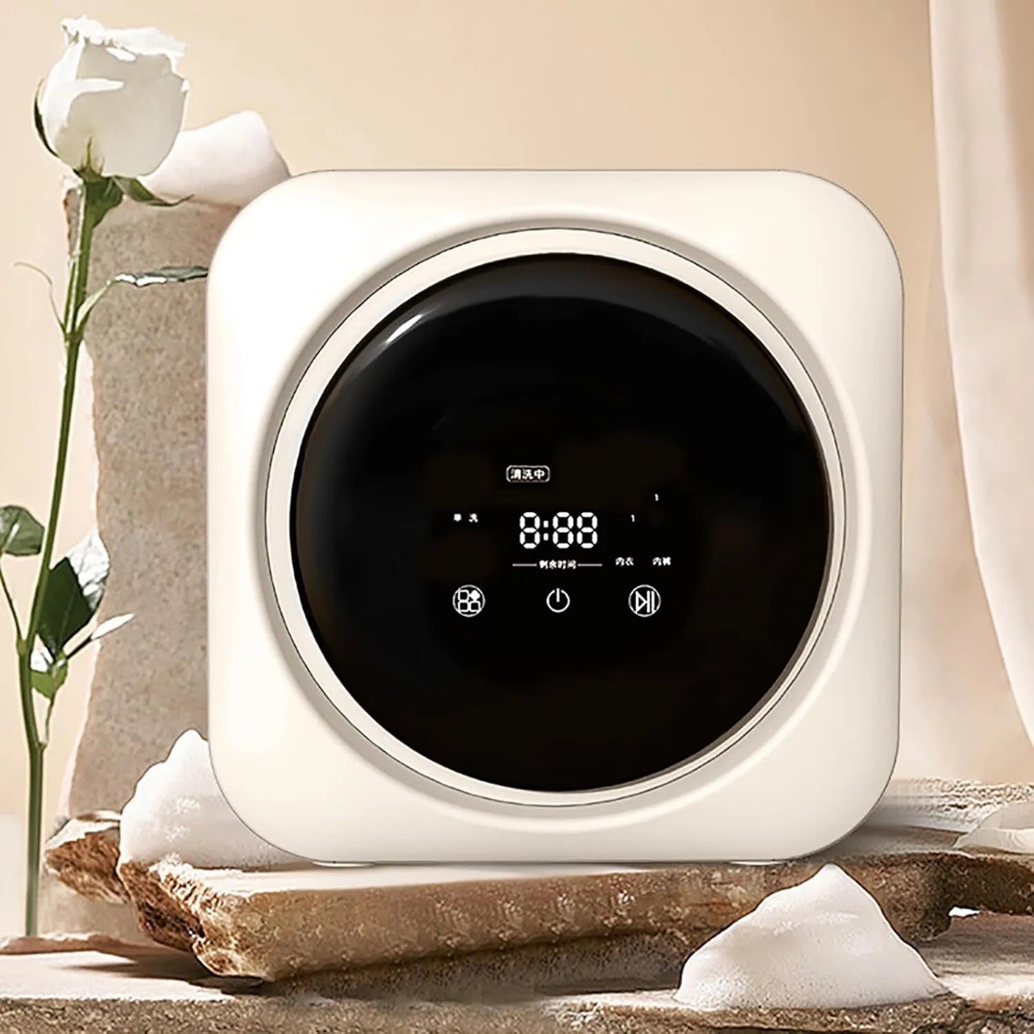 DISHENGZHEN Máquina de lavar roupa, 5 kg, portátil, instalação de parede, linha seca Compact para Apartamento, máquina de lavar roupa pequena e linha seca, ventilado, em baixo ruído
