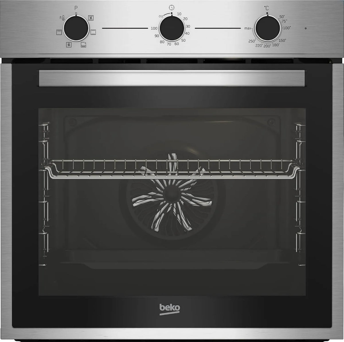Beko Forno elétrico BBIE14100x 72LT, aço inoxidável, BBIE14100x FORNO 72LT MULTI6 A 3MANOPOLE INOX HIDROCLEAN