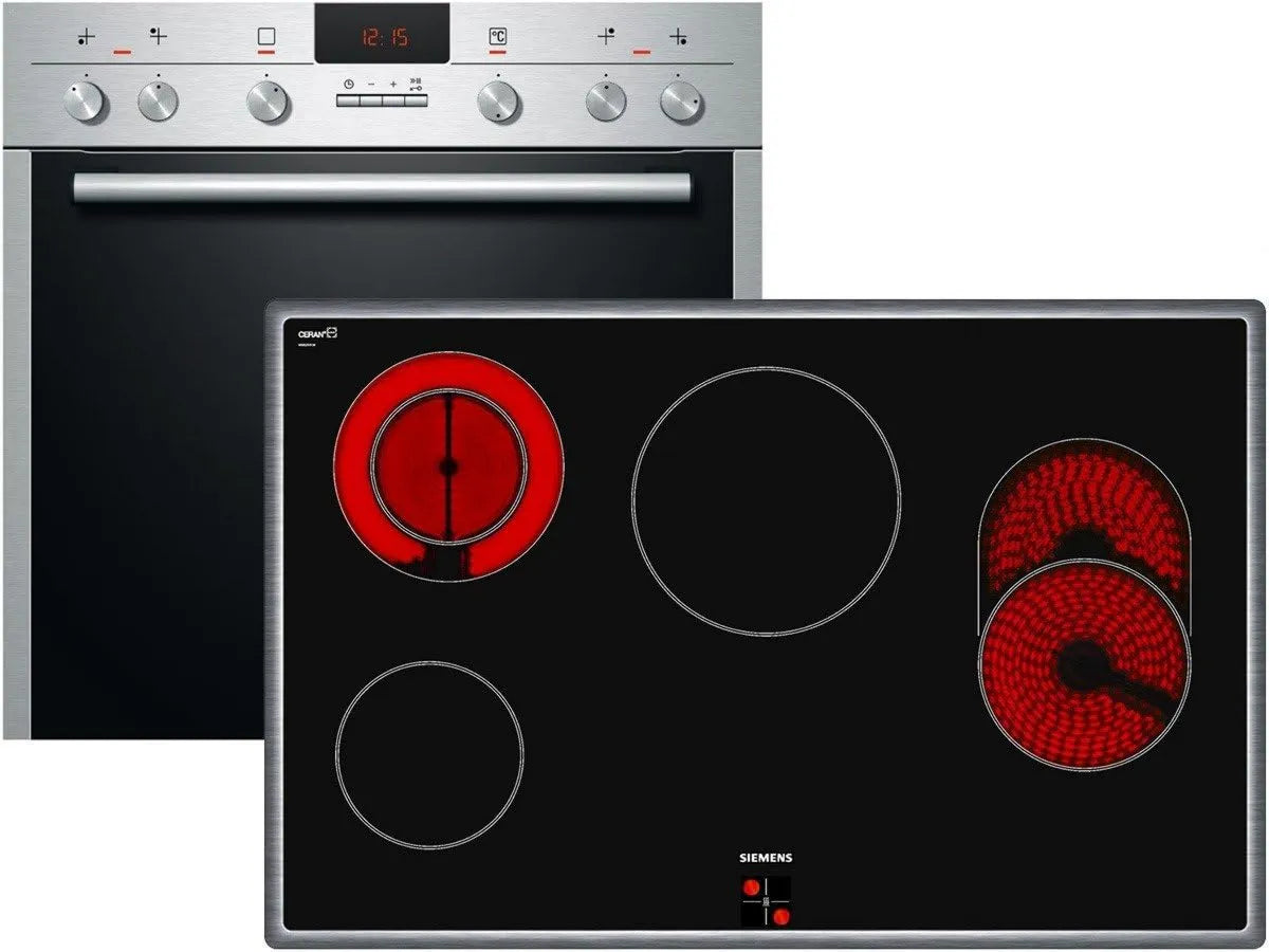 SIEMENS EQ643EK02B Kitchener com forno, 67 L, aço inoxidável, Siemens EQ643EK02B Fogão e placa combinados, 67 litros, grupo de