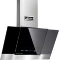 Kaiser exaustor, 80 cm, capa de cozinha, toque, temporizador, aço inoxidável, preto, LED, TouchControl