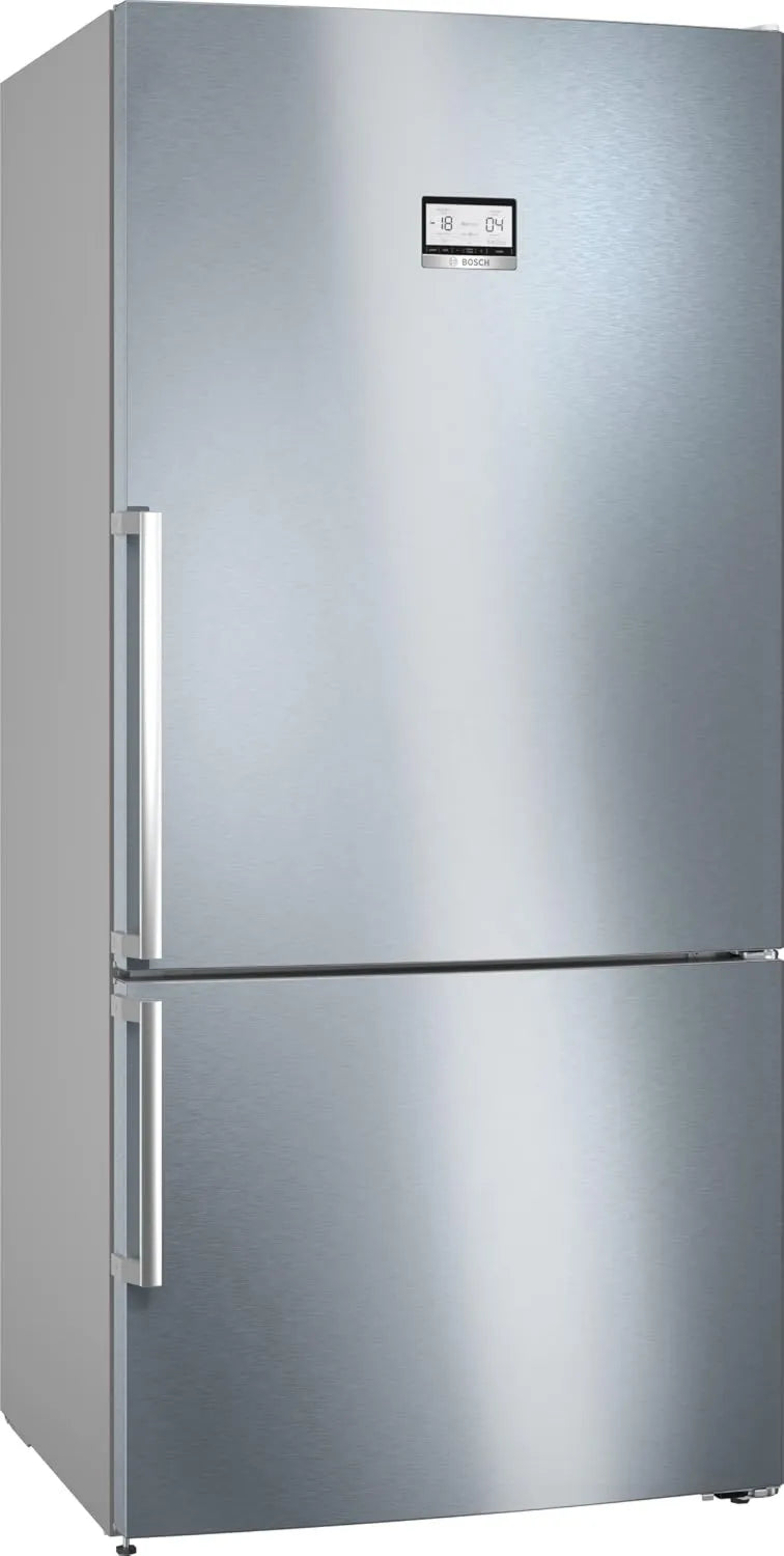 Bosch KGN86AIDR Frigorífico combinado, 186 x 86 cm, No Frost, iluminação LED, aço inoxidável, frigorífico com congelador, aço inoxidável anti-traço, NoFrost