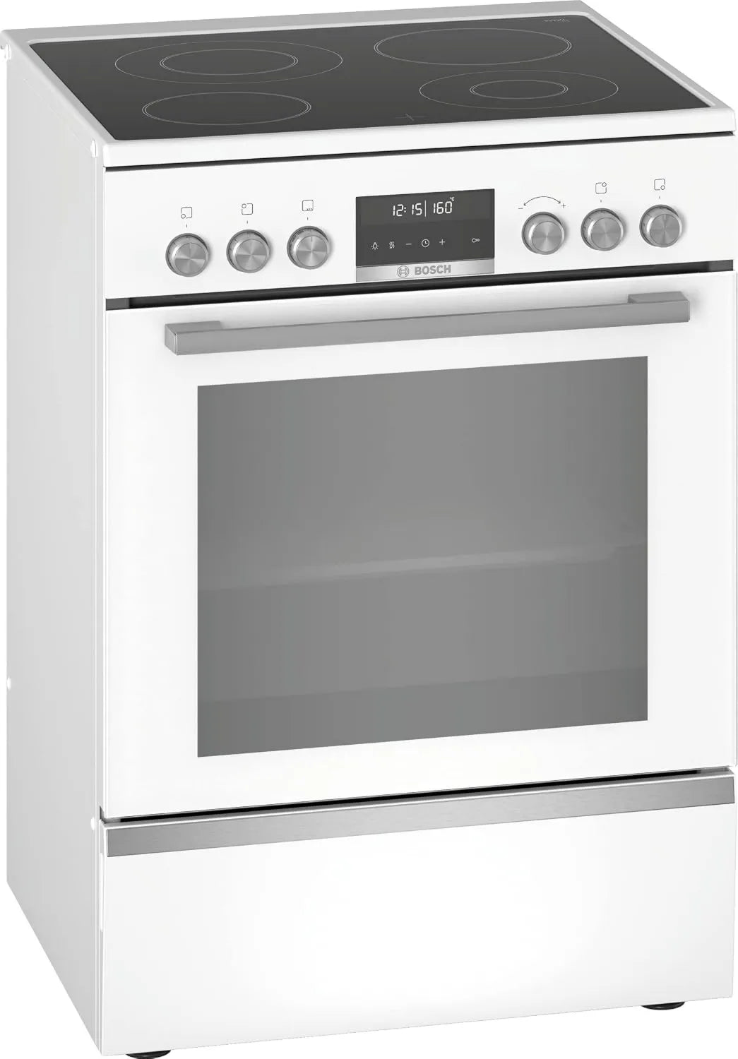 Bosch HKS79R220 Kitchener com forno, ecrã LCD, branco, AutoPilot 30, Série 6, limpeza de pirólise, fechamento suave, ecrã LCD