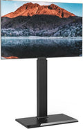 suporte de TV, 80 polegadas, 800 x 400 mm, carga máxima 50 KG, pé de TV 8 configurações de altura, giro de 70°, VESA Max 800×400 mm, FITUEYES suporte de TV a pé
