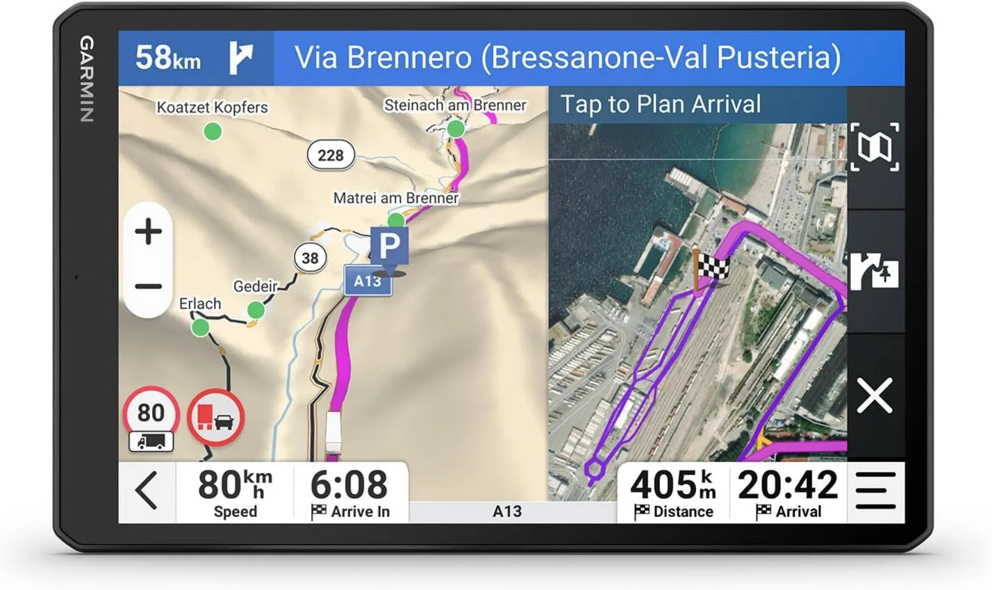 Garmin Peso Pesado GPS, dśzl, 10', Informações de Tráfego Via Aplicação, 1 cm, 24, 5 x 15, 4 x 2, 1280 x 800 pixels