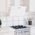 Ziaphsol exaustor, 60 cm, capa de cozinha, encastrado, instalação de parede, vapor, branco