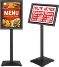 VAIIGO Painel de cartaz do produto e exibição de piso, suporte de cartaz de alumínio ajustável, ecrã de publicidade substituível, veículo base de metal