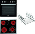 Bauknecht H500 Placa de vidro cerâmico, 60 cm, mesa de cozinha elétrica, Bauknecht HEKO H500 Combination Hob, Cozinhar extensão em 3 níveis
