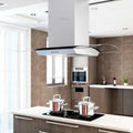 Ziaphsol exaustor, 90 cm, 756 m3/h, capa de cozinha, iluminação LED, silencioso, aço inoxidável, silencioso, teto adaptável ou parede