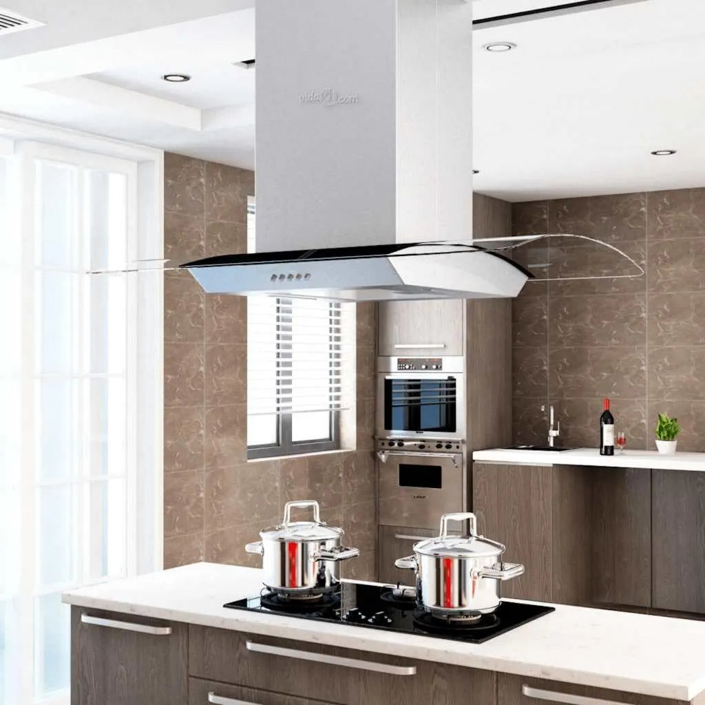 Ziaphsol exaustor, 90 cm, 756 m3/h, capa de cozinha, iluminação LED, silencioso, aço inoxidável, silencioso, teto adaptável ou parede