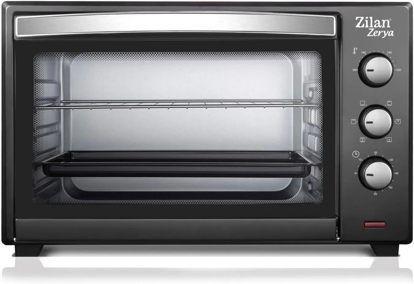 Zilan Forno elétrico, 45 L, 2000 W, temporizador, 60 min temporizador, programável 230°, 45L Multi Function, 2000W, Zerya Electric Convection Forno