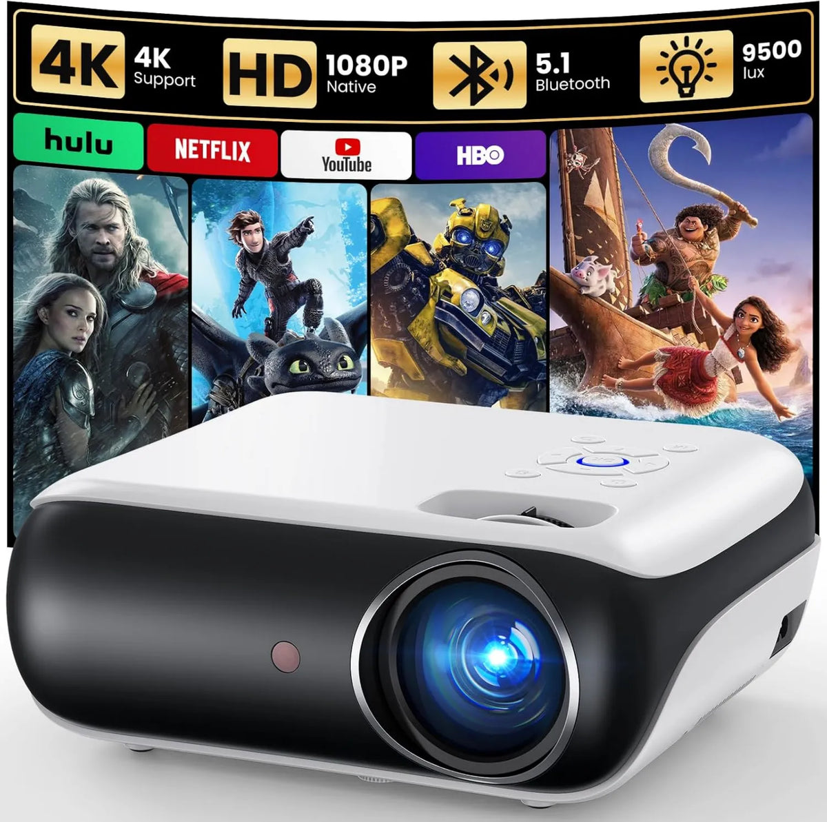 HAPPRUN Smart TV 1080P PS5, TV, HDMI, USB, portátil, ao ar livre, Bluetooth, Full HD, TV Stick PS5 para Home Cinema, Quarto