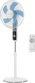 Ventilador Rowenta VU5650, 35 dB, temporizador, oscilação, silencioso, branco, LED, 12 velocidades, poderoso ventilador de suporte VU5650