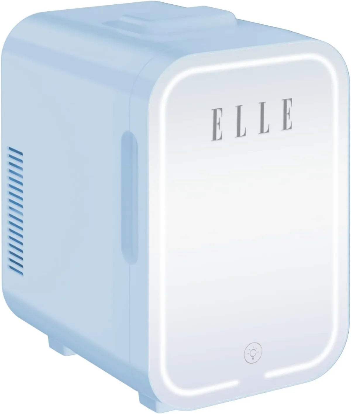 Frigorífico, 8 L, iluminação LED, azul, ELLE Mini Frigorífico Cosmético 8L com espelho LED, Face care, soros, máscaras e bebidas