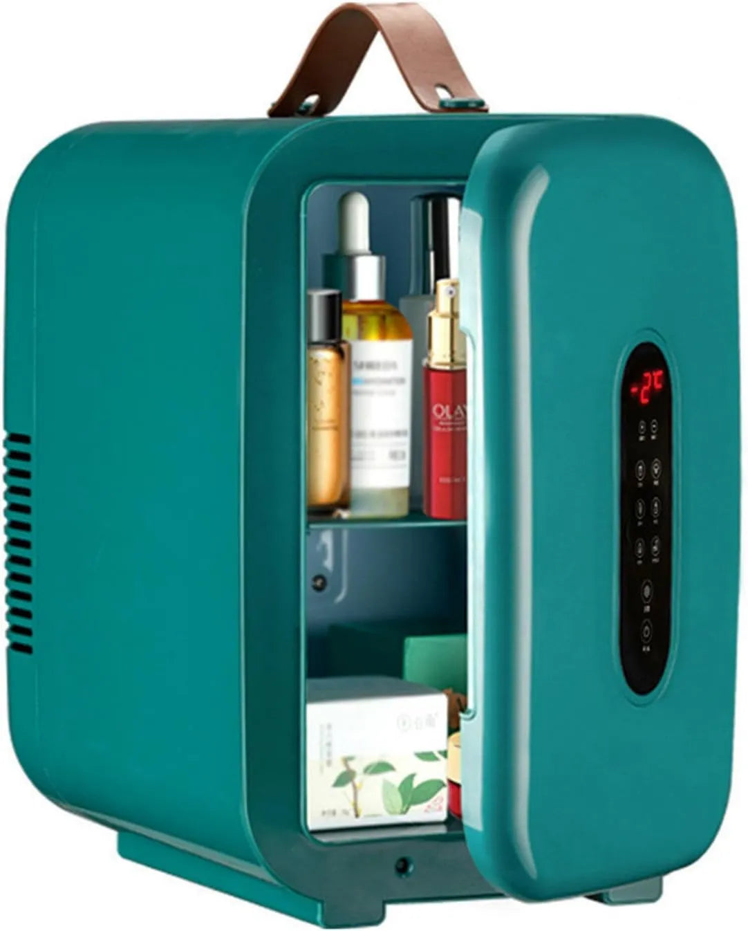 HHCTEBEC Frigorífico L, 15, 12 L, 12 V, 15 latas, Frigorífico compacto para cosméticos, pele e cuidados com alimentos