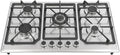 DCSYOG Cozinha com forno, encastrada, aço inoxidável, placa de gás 5 chamas, 75, 1 kW, Para gás natural e GPL, 5 queimadores