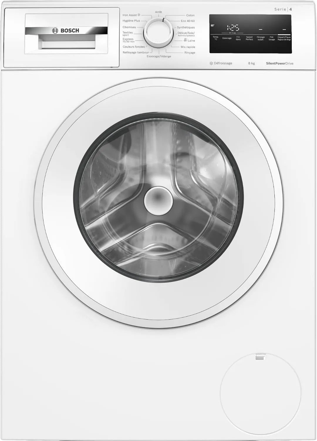 Bosch WAN2827UFR Máquina de lavar roupa, 8 kg, classe energética E, 1400 ts, min, Velocidade Perfeita, Série 4, independente, Destruidor de Ajuda de Ferro, Motor de indução