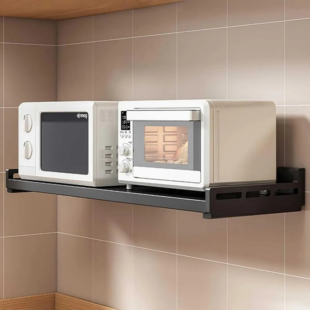 Generic Microondas, instalação de parede, ganho de espaço, prateleira de armazenamento para panelas e fogões, organizador de acessórios de forno elétrico