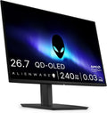 Alienware Monitorar AW2726DM DCI-P3, 0,03 ms, 240 Hz, configuração de jogos, HDR, OLED, HDMI, ecrã PC, HDR10, garantia de 3 anos, AMD FreeSync Premium, 99%