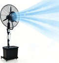 Lsoiup Ar condicionado, 200 cm, 42 L, Ø 71 cm, 3 velocidades, oscilação, 42L ventoinha a pé com rodas, Ø71 cm