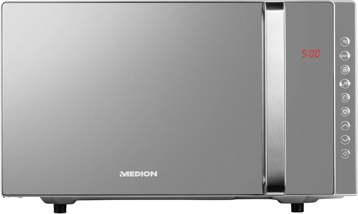 MEDION 23L, 3in1 Microondas com grelha e ar quente combinado, 800W, 1200W grelha, ar quente, 3in1 MD17495, 10 programas automáticos, 5 níveis de