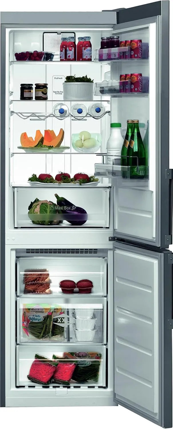 Bauknecht Altura, 244 kWh, ano, 222 Congelador, 222 L, toque, Sem Geada, aço inoxidável, armário congelador, 189 cm Altura, 97 L Parte