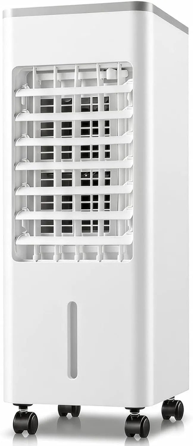 LLNWDNB Ar condicionado 10H, 6 L, portátil, temporizador, 3 velocidade, silencioso, climatizador portátil 4 em 1 ar condicionado móvel sem tubo de exaustão 6L 4