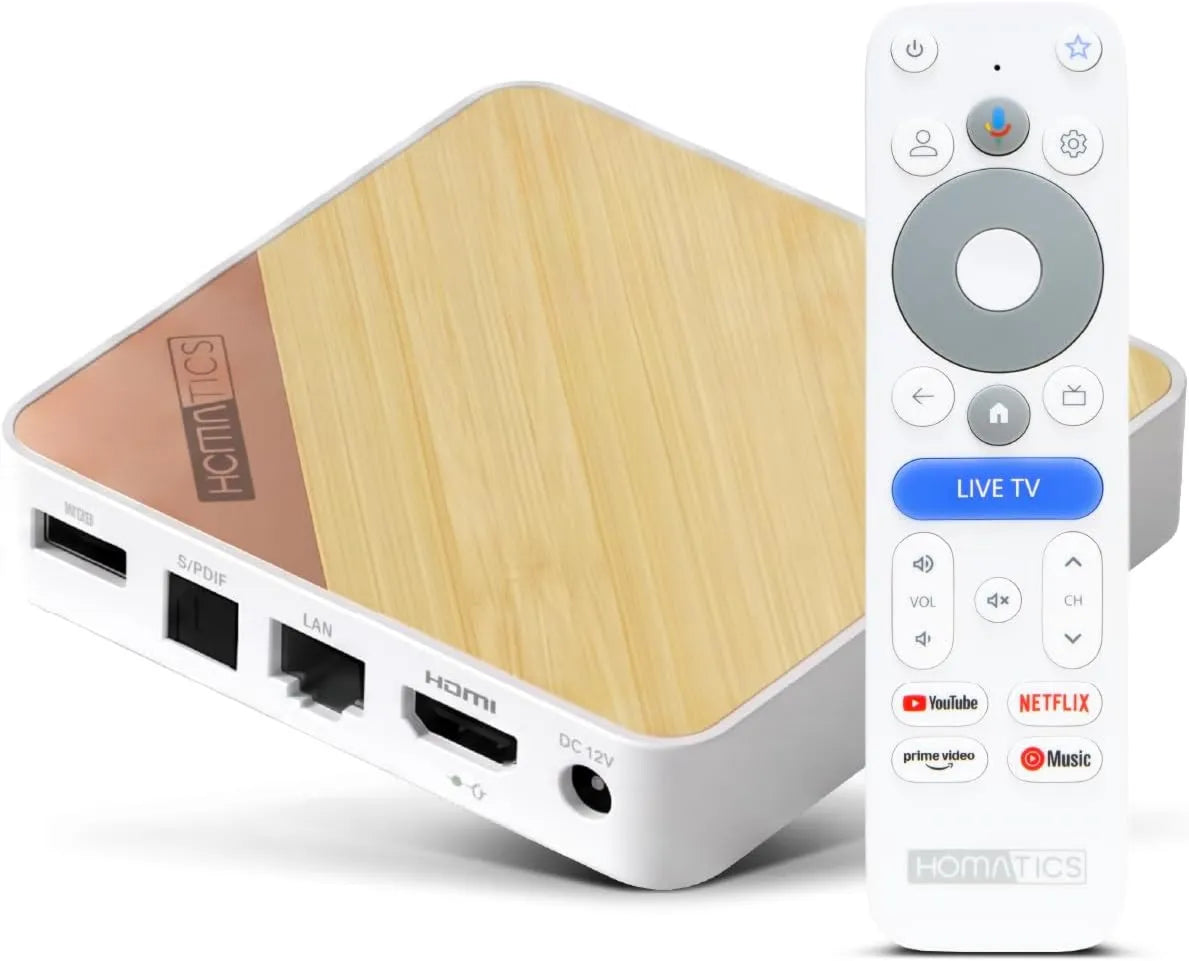 Homatics Google 5GHz Smart TV, TV, 4K UHD, HDR, Wi-Fi, Bluetooth, WiFi 5GHz, Comando à distância de voz