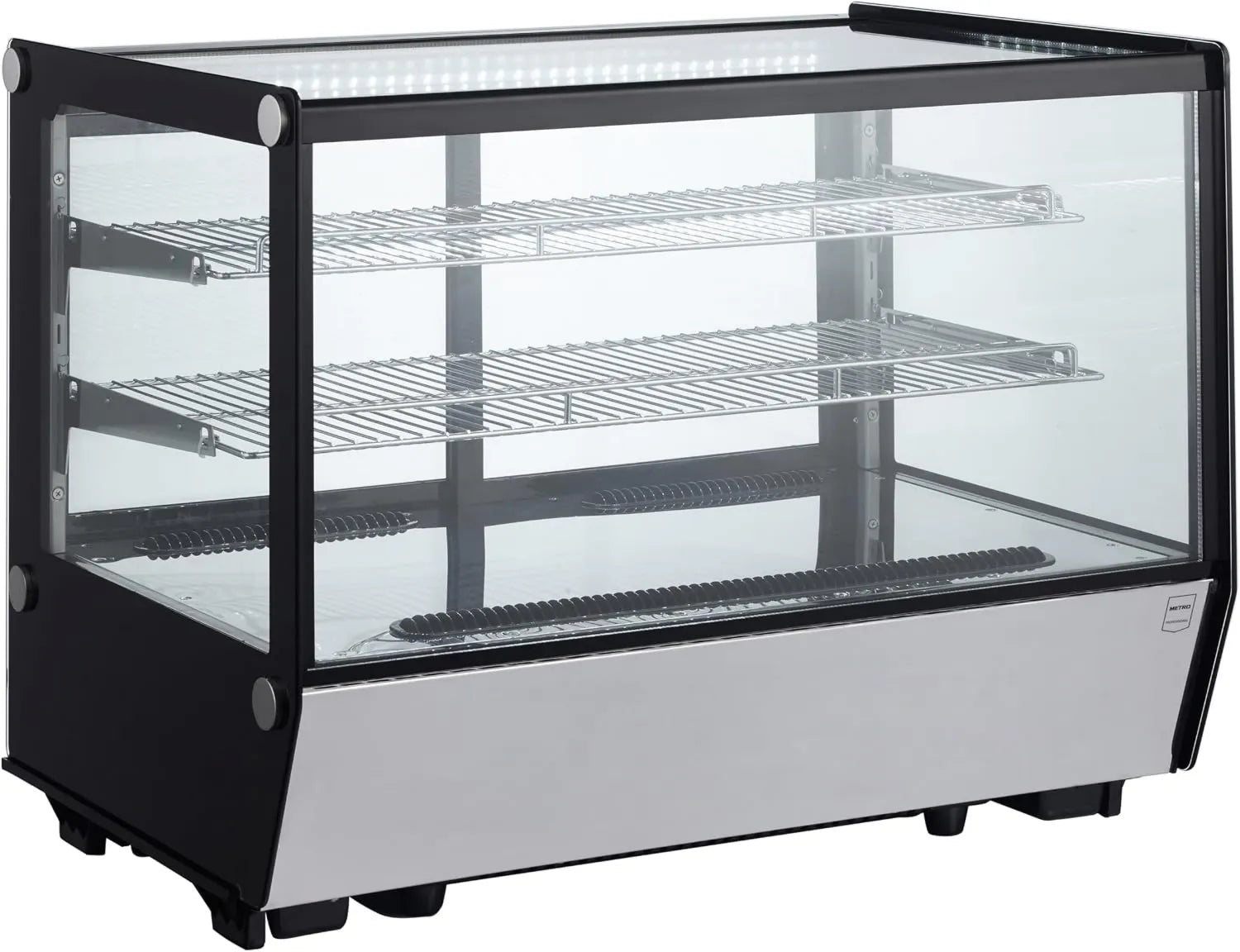 METRO Professional Vidro de vidro refrigerado GCV1160R, 88 x 56.8 x 68.6 cm, 160 L, aço inoxidável, aço inoxidável, plástico, vidro, 2 argilas reguláveis, ventilado a frio