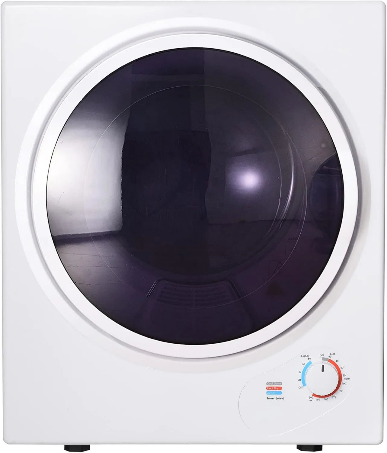 ZWJABYY Secador, 850 W, temporizador, ajustável até 65°C, temporizador 20 a 200 MN, aquecimento cerâmico PTC, 850W, secador, máquina de lavar roupa de carga frontal, compacto