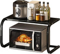 Generic Forno elétrico, aço inoxidável, preto, forno e muito mais, suporte multifunções de aço carbono com prateleira dupla de aço inoxidável