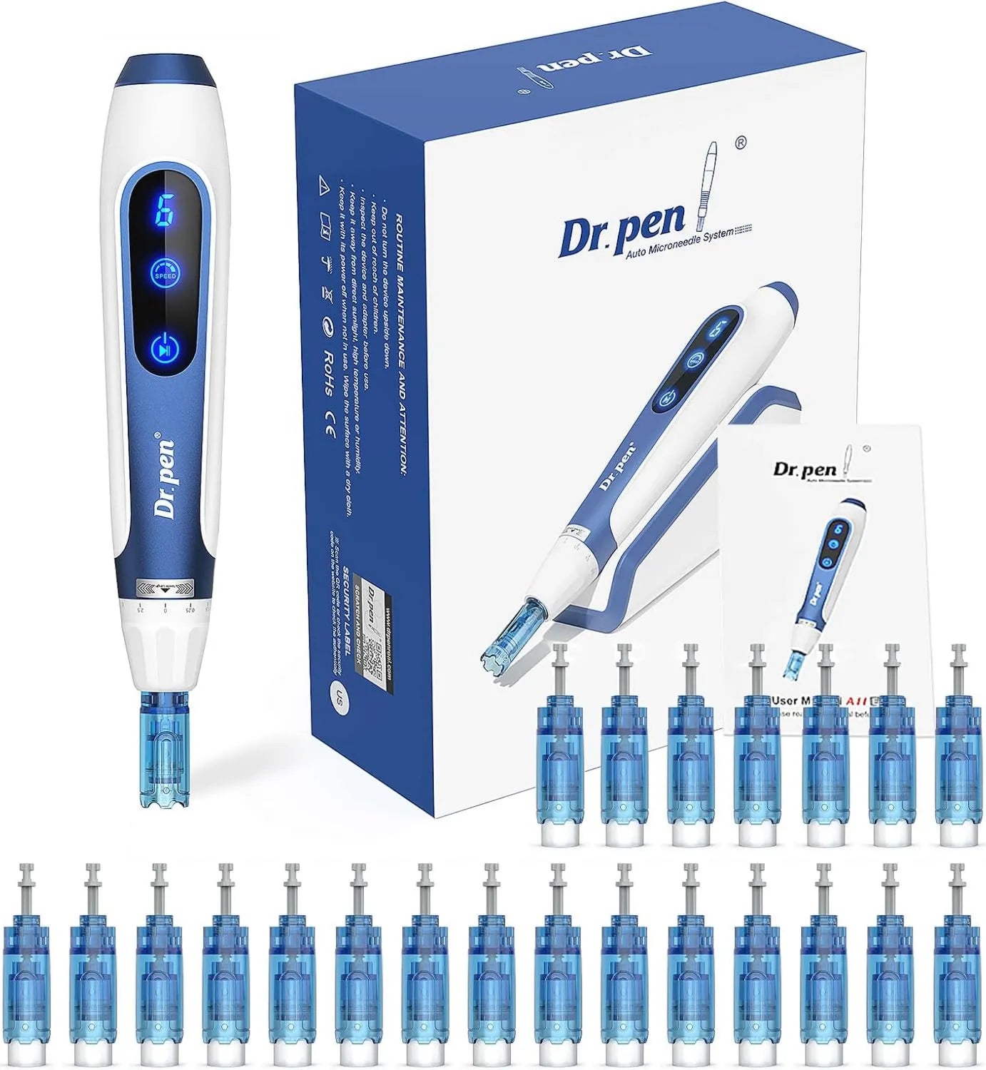 Lazzybeauty Modelo A11, Dr.pen A11 caneta Microneedling profissional, dispositivo sem fio com ecrã tátil e quebra de função, máquina de beleza para Face Care
