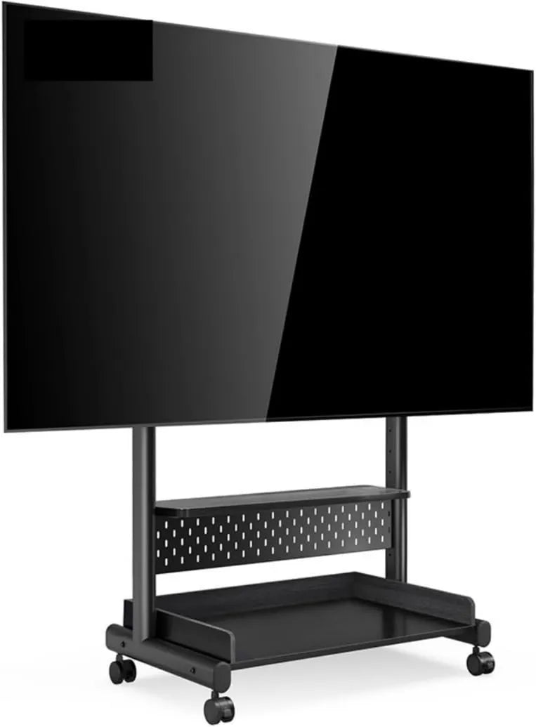 GOOPEEG suporte de TV, 85 polegadas, rodas móveis, ecrã LCD, ajuste de altura LED LCD, Universal TV pé TV suporte Rolagem para TVs de 40 para