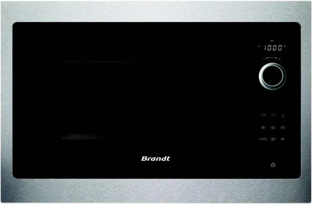 BRANDT Microondas BMS6115x, 26 L, 900 W, encastrado, aço inoxidável, microondas