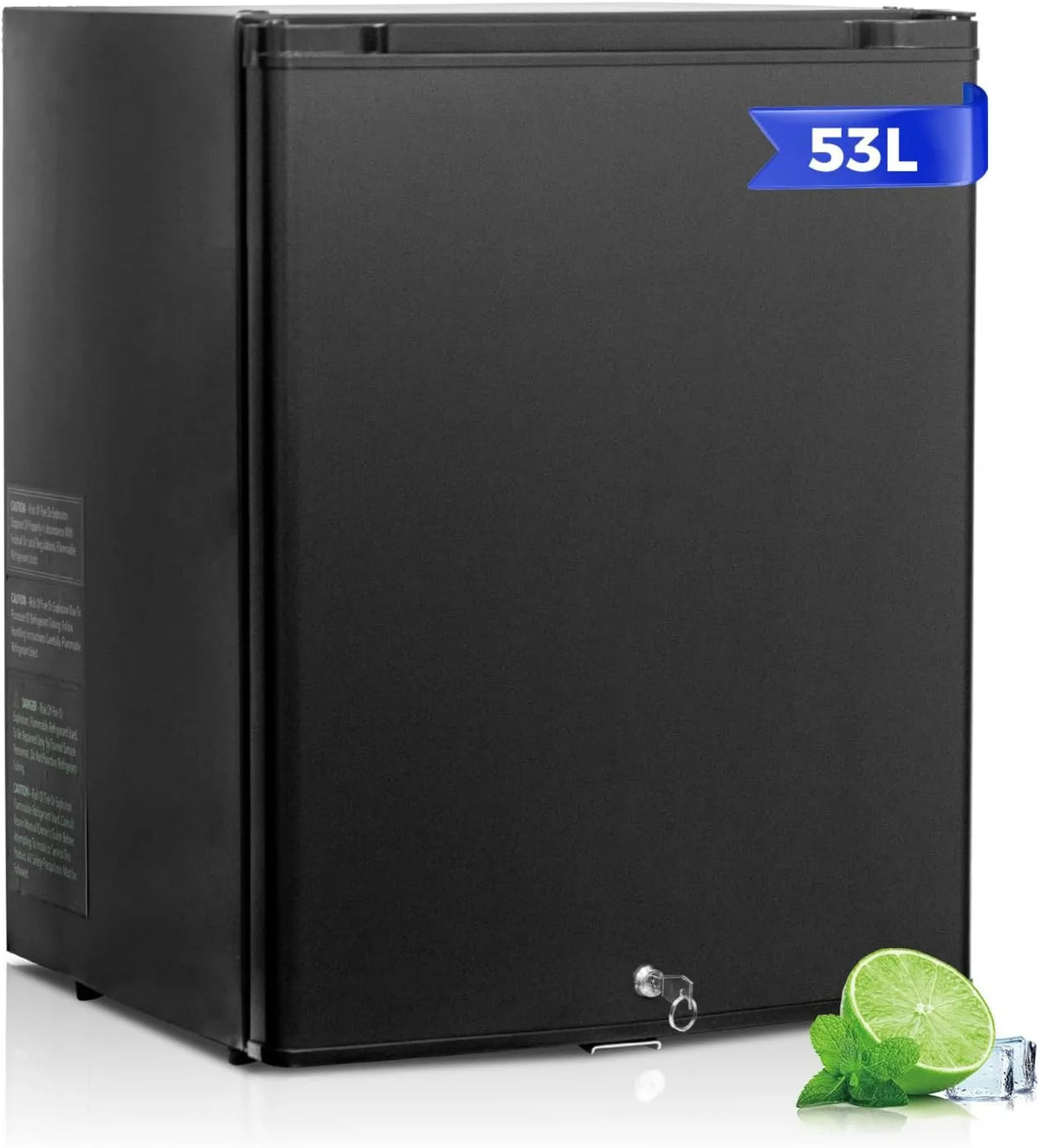 Frigorífico, 53 L, 12 V, Smad, silencioso, camping, preto, 53L, com porta reversível e fechadura, Hotel, Caravan, Van Amenage