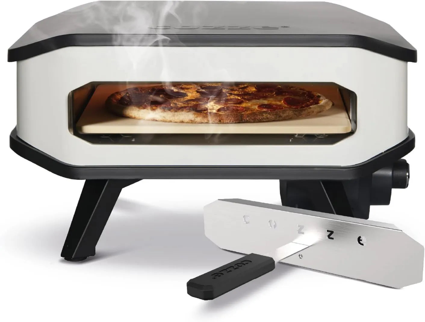 Forno elétrico de pizza V, 13 polegadas, 200 W, 230 V, preto, 2 200 W, Preto, forno elétrico de pizza 13' cozze® com pedra de pizza e 230 V porta da frente