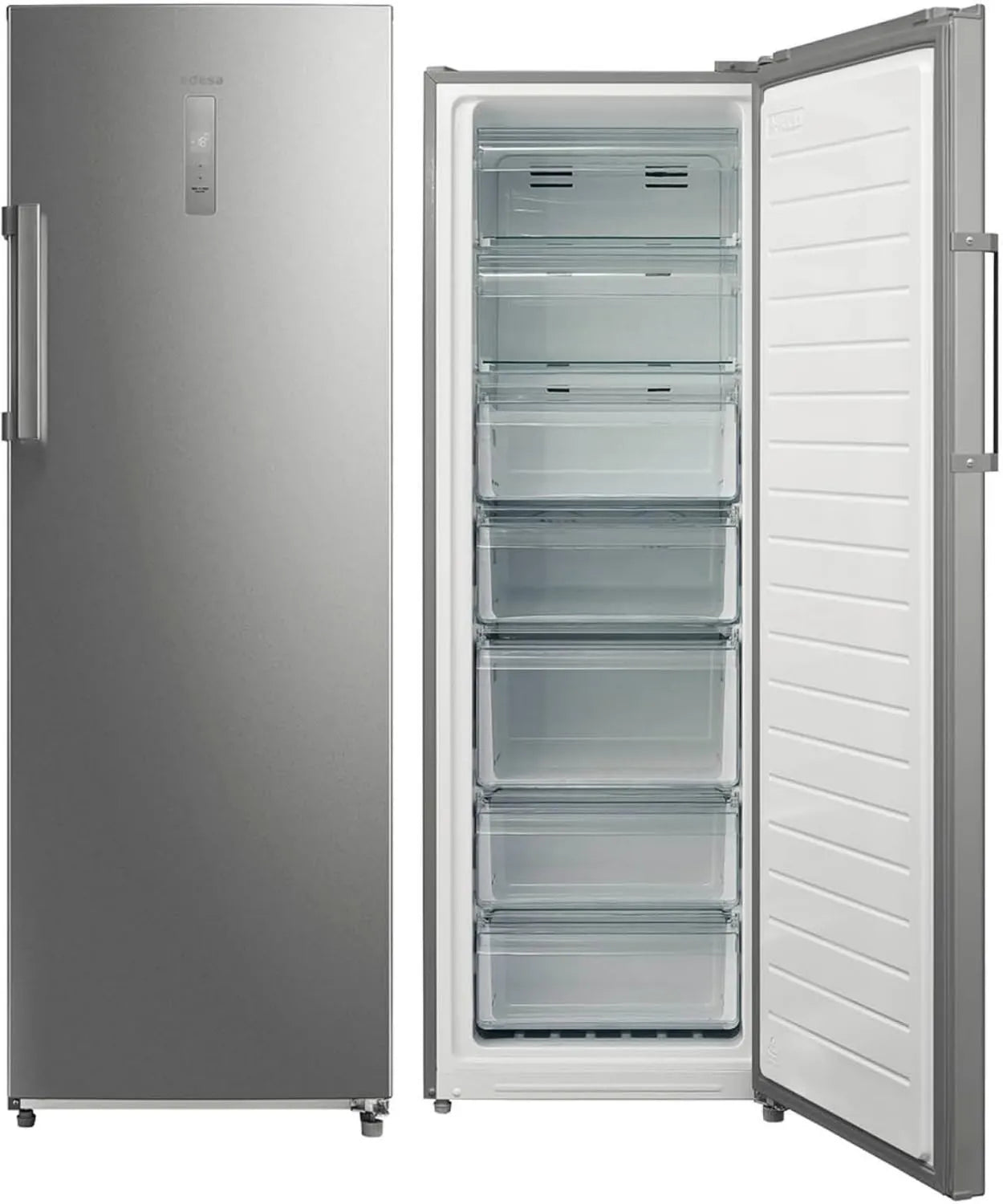 Congelador, 63, 5 cm, EDESA EZS-1732, No Frost, iluminação LED, 2 zonas de temperatura, branco, 7 gavetas, largura 63, controlo eletrônico homogêneo