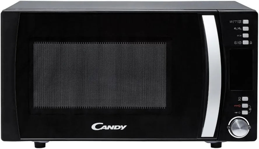 CANDY 25DCB Microondas, 25 L, 900 W, aço inoxidável, microondas, preto, Rotary, contador, Microondas combinadas, Botões