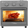 Forno elétrico, 16, 5 L, vapor, preto, 5 litros, Magnavox Home Forno de fritadeira com infusão de vapor Preto 16