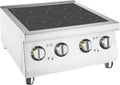 Placa de indução, 4 lareiras, mesa de indução de cozinha, 2 x 3 kW, placa de indução de Buffalo 4 zonas