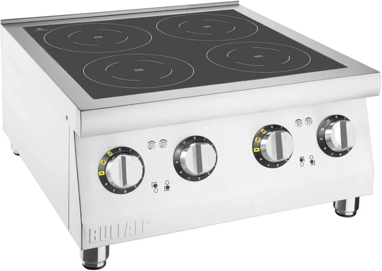 Placa de indução, 4 lareiras, mesa de indução de cozinha, 2 x 3 kW, placa de indução de Buffalo 4 zonas