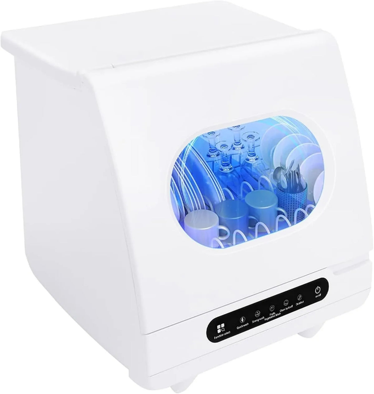 DISHENGZHEN Máquina de lavar loiça, 5 programas, portáteis, toque, secagem automática, cuidados com o bebê e Lavagem de frutas