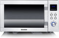 Severin Microondas, 25 L, 050 W, grelha, aço inoxidável, microondas, microondas 10 níveis de potência, MW 7777, 2 050 W, fundo plano em