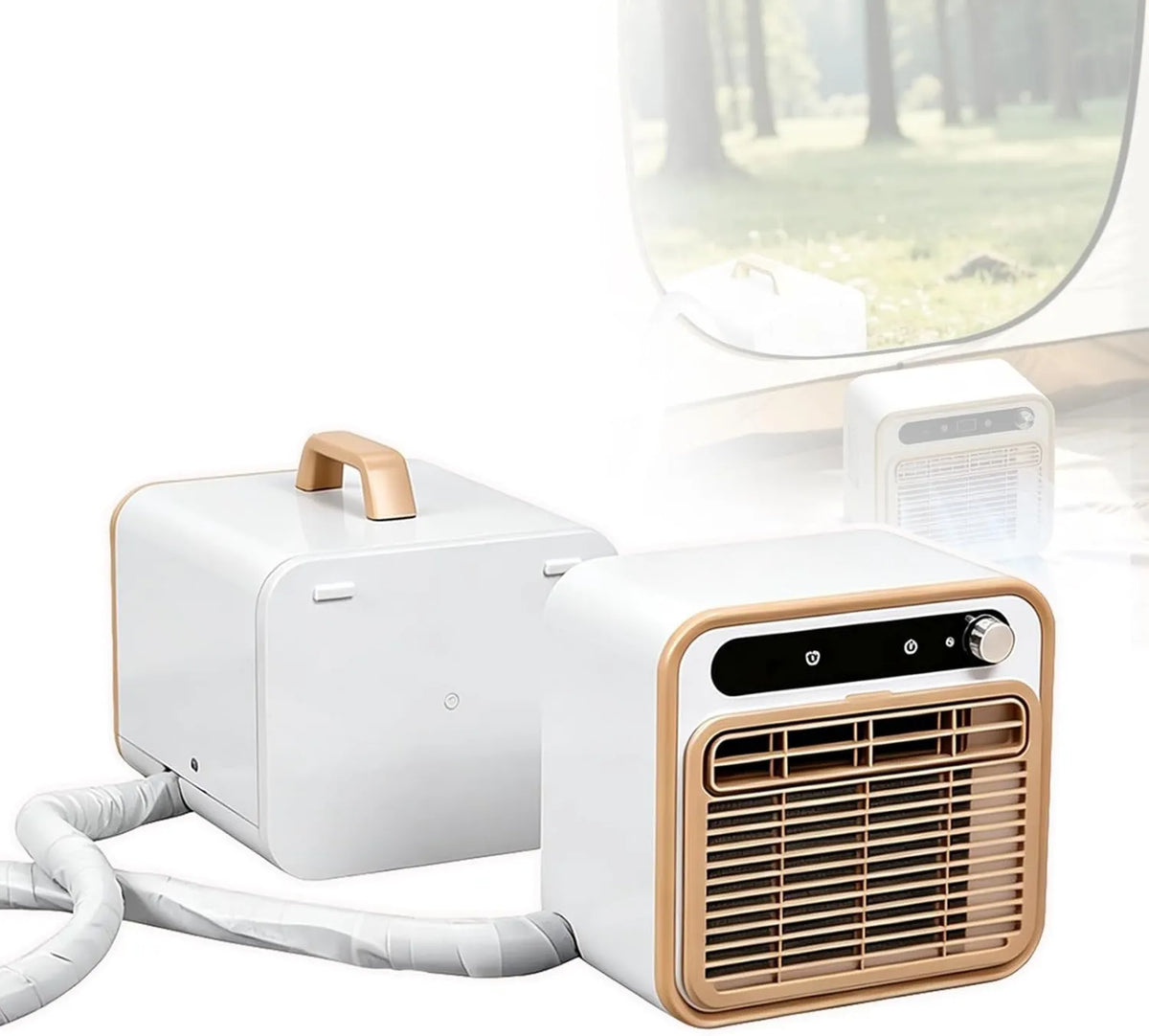 Generic Ar condicionado, 130 m3/h, 40 dB, portátil, Wi-Fi, silencioso, camping, ar condicionado portátil dividido 5000 BTU